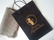 Пакет МОМ черный золотой логотип - Интернет-магазин натуральной косметики "Приятные мелочи" Красноярск